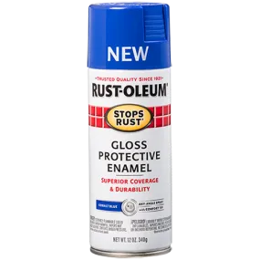 12 OZ Stops Rust Protective Enamel Spray Paint - Gloss Cobalt