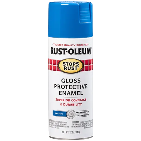 12 OZ Stops Rust Protective Enamel Spray Paint - Gloss Sail Blue