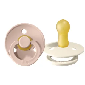 Bibs Pacifier 2 Pack: Blush   Ivory