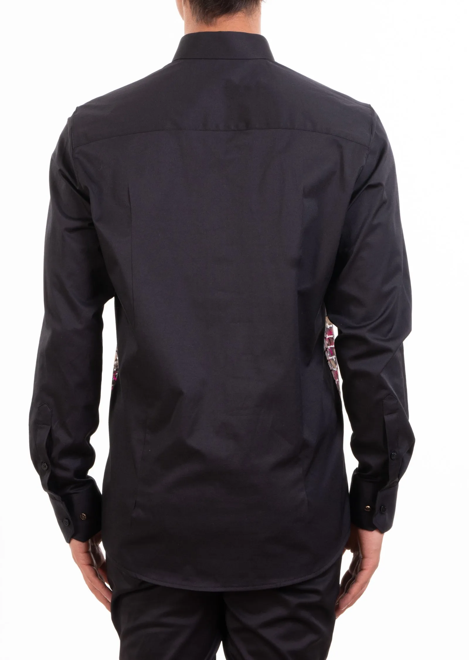 Black Fire Spray Spandex Shirt