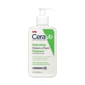 CeraVe Hydrating Cream-to-Foam Cleanser For Normal To Dry Skin 236ml