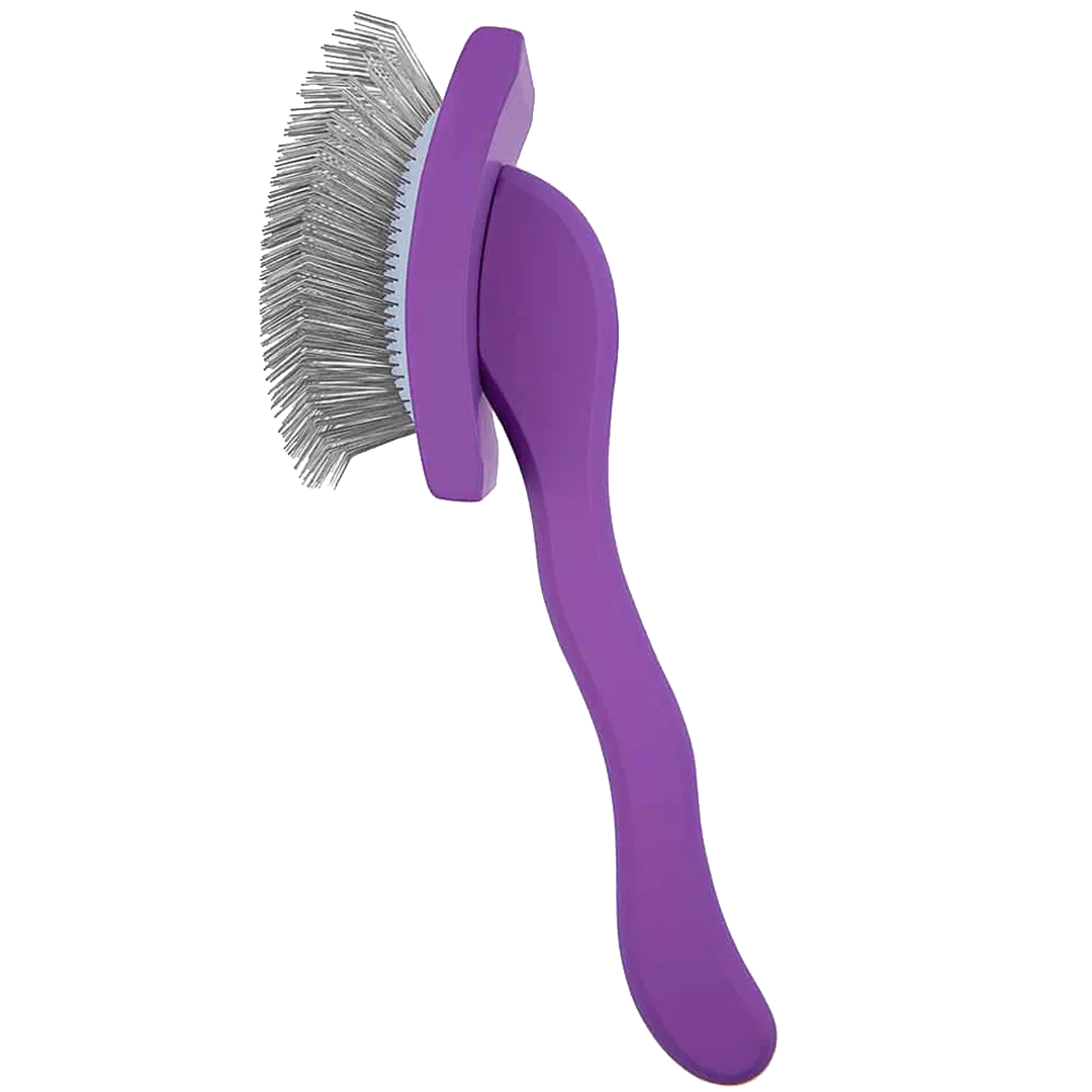 Large Curved Purple Dematting Brush by PetStore.Direct
