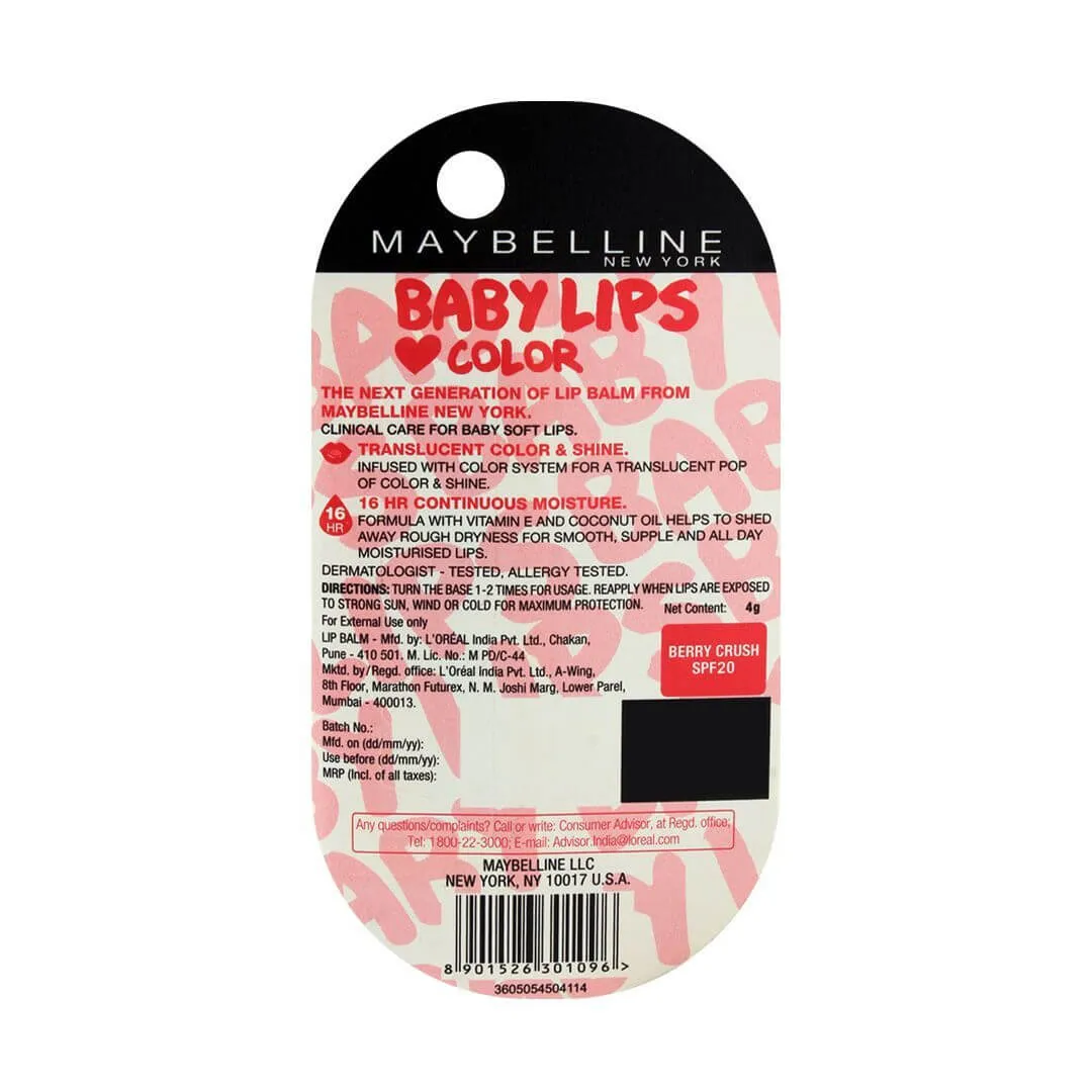 Maybelline New York Baby Lips Berry Crush Lip Balm