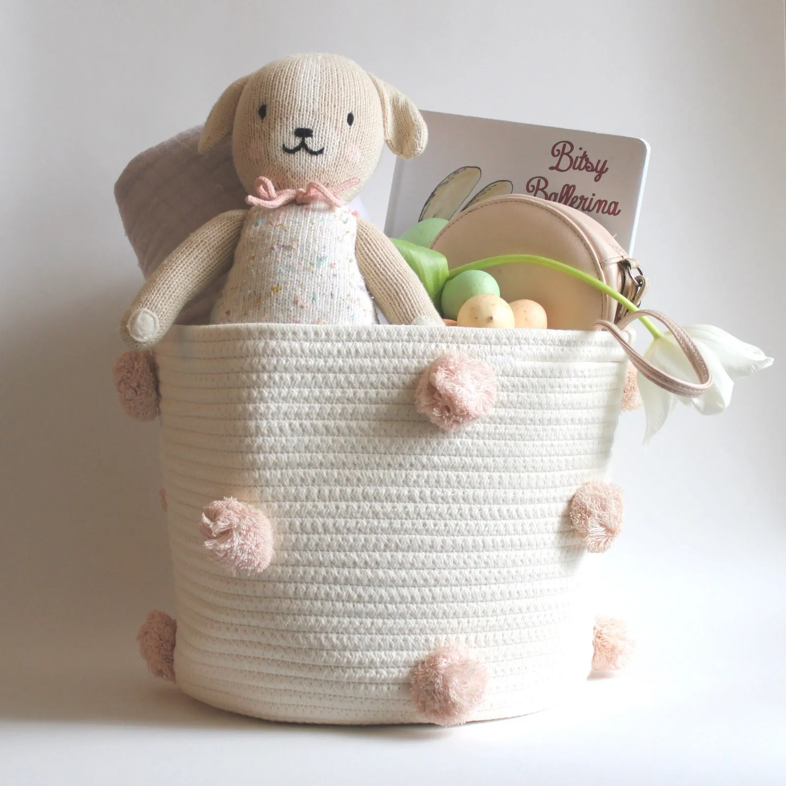 Medium Pom Pom Basket (Click for colors)