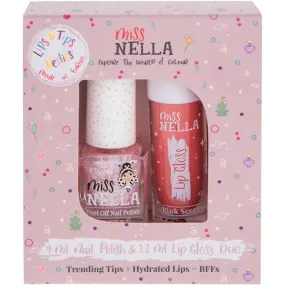 Miss Nella Lip Gloss Pink Secret   Nail Polish Itsy Glitzy Hippo