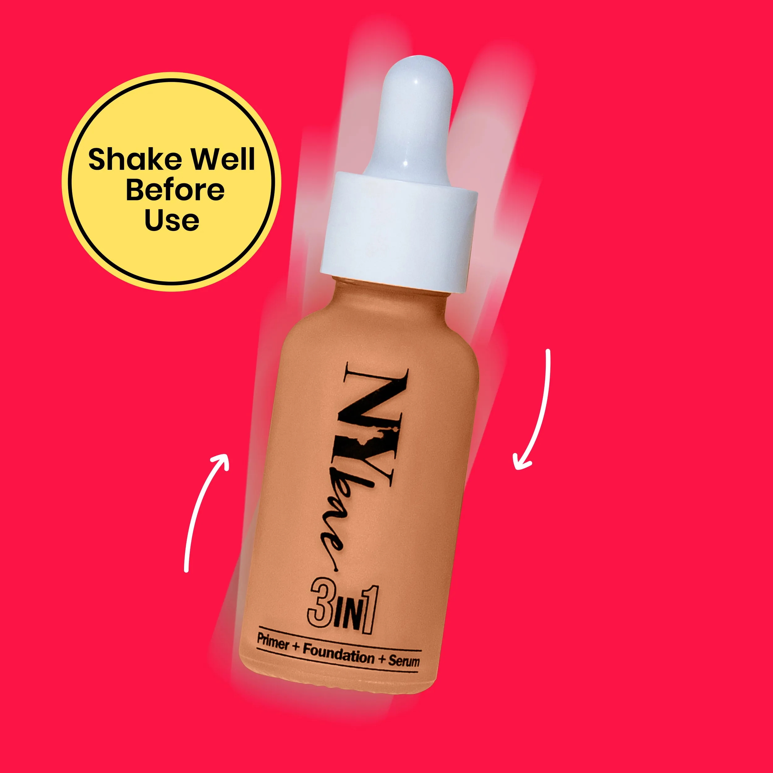 NY Bae 3IN1 Serum Foundation - Cool Mocha 08 (30 ml) | Infused with Primer | Moisturising I Glowing Korean Skin I Celeb Glow | Dewy Makeup | Evens Skin Tone | Ultra Glow
