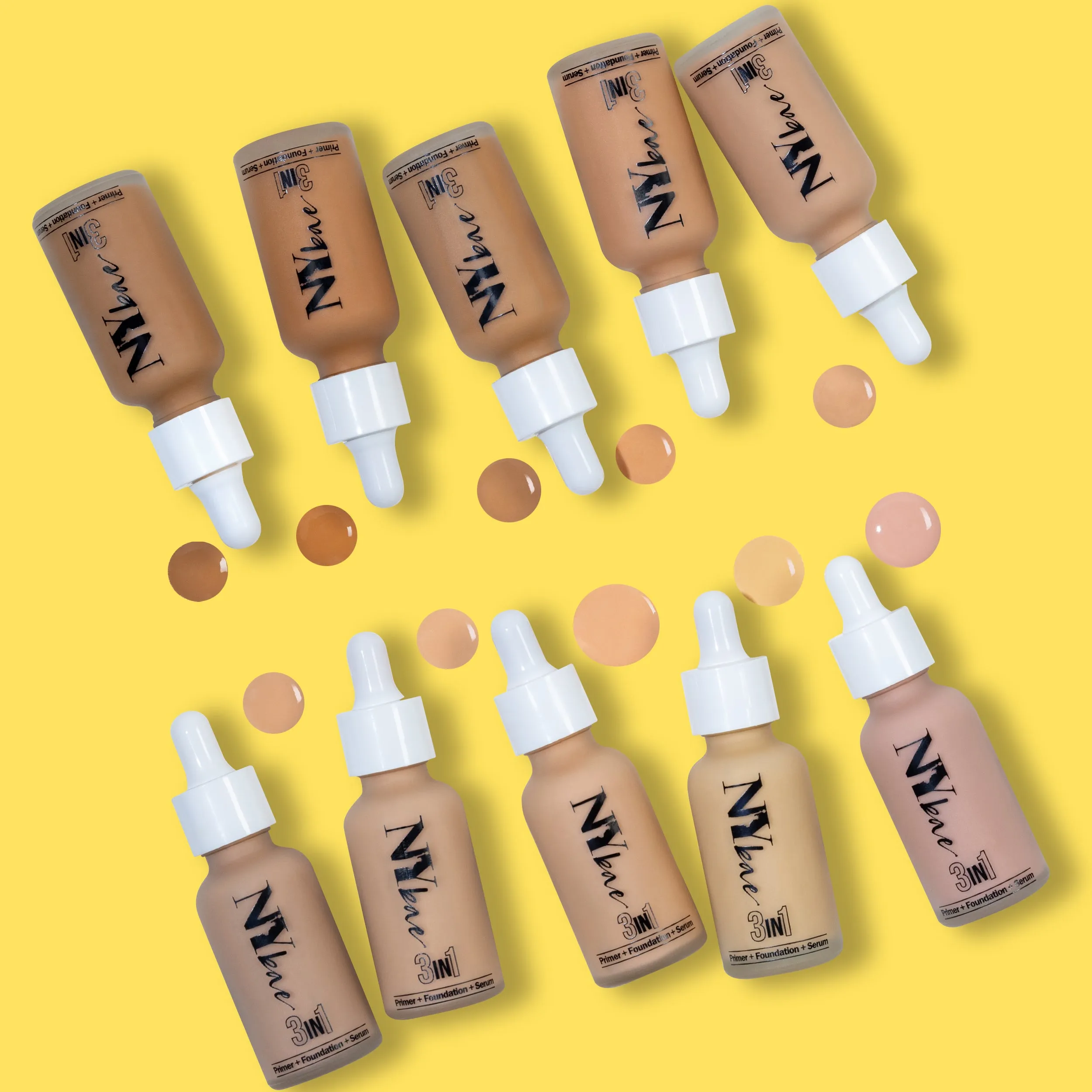 NY Bae 3IN1 Serum Foundation - Cool Mocha 08 (30 ml) | Infused with Primer | Moisturising I Glowing Korean Skin I Celeb Glow | Dewy Makeup | Evens Skin Tone | Ultra Glow