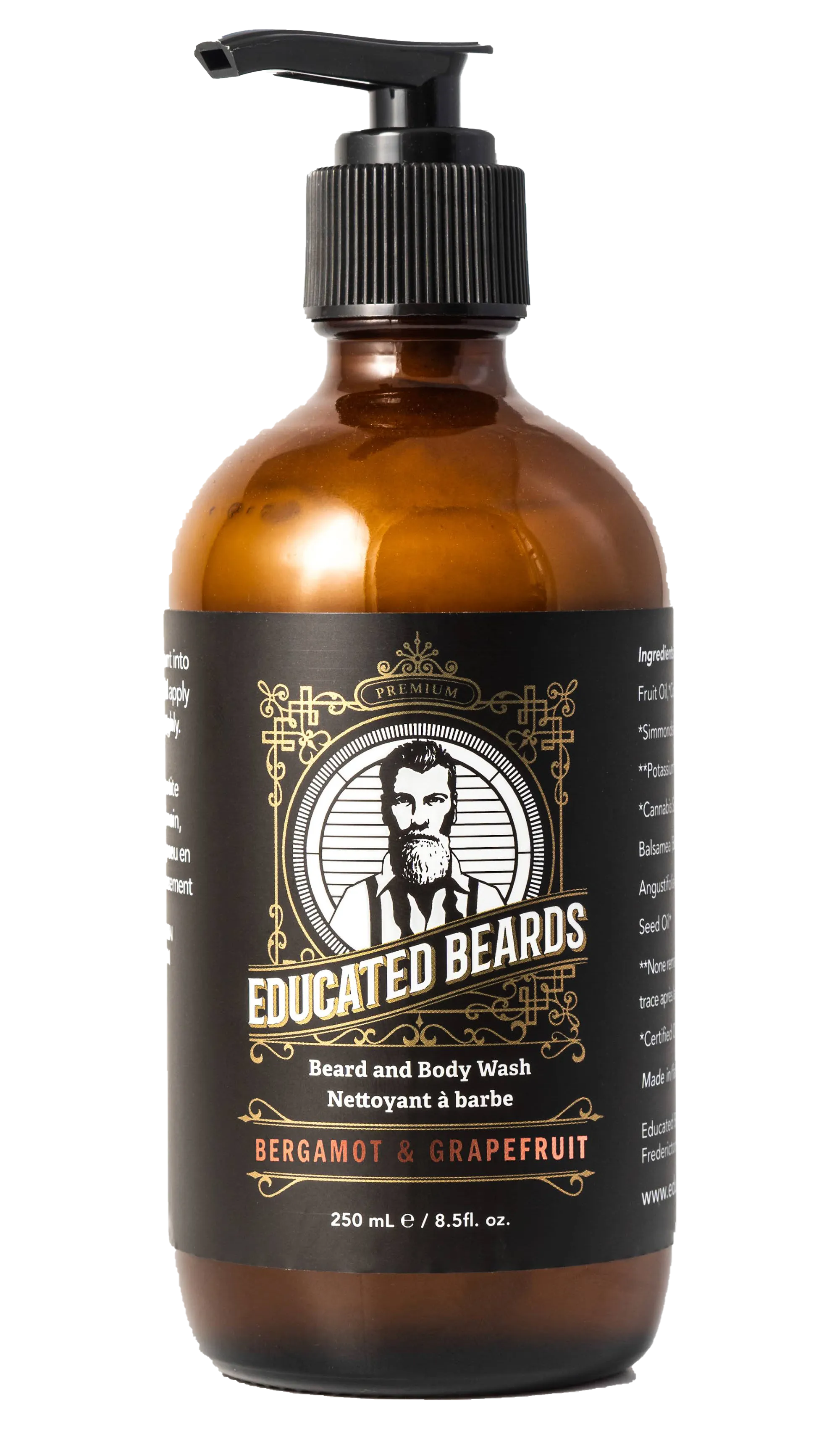 "NEW" EDUCATED BEARDS - BEARD WASH - BERGAMOT & GRAPEFRUIT