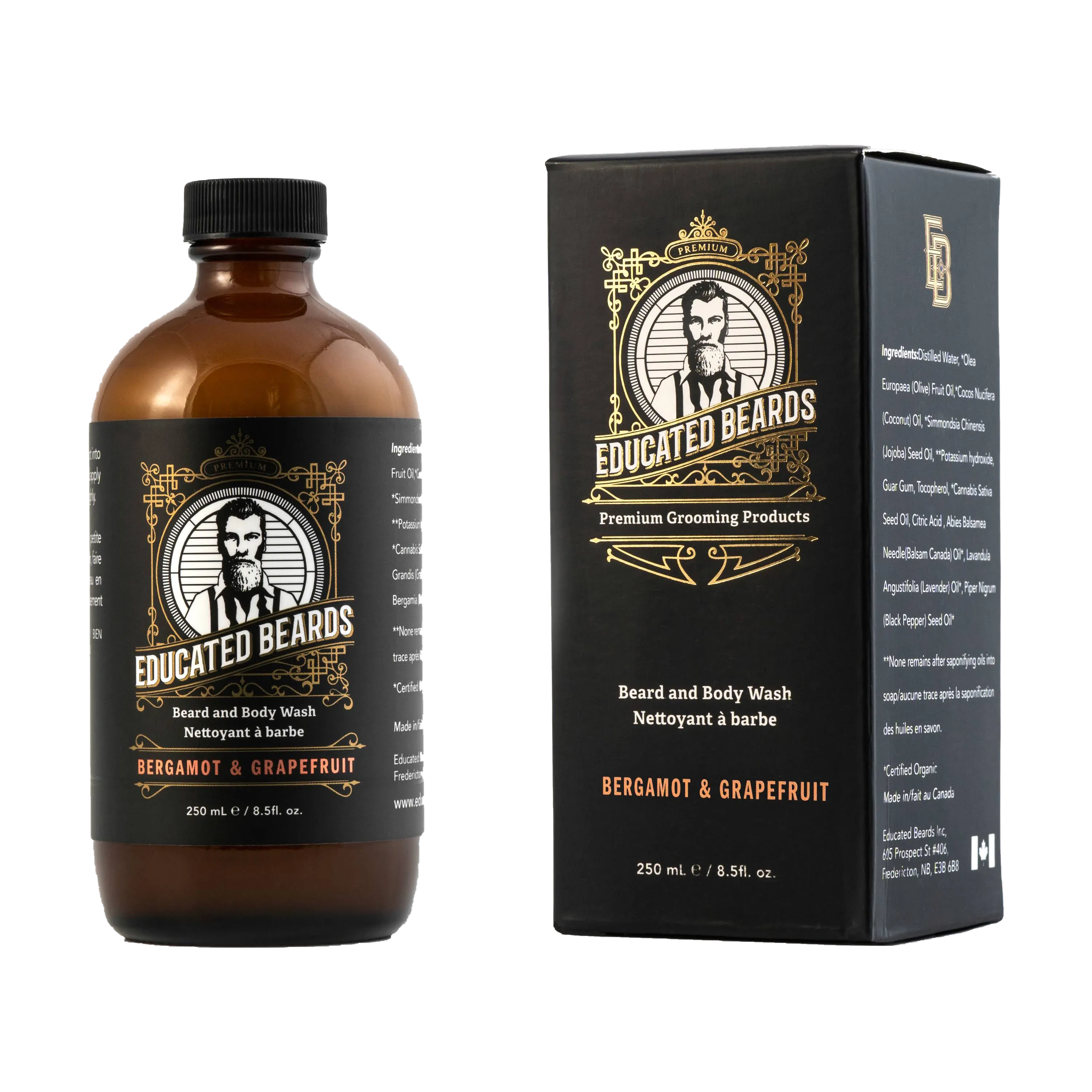 "NEW" EDUCATED BEARDS - BEARD WASH - BERGAMOT & GRAPEFRUIT