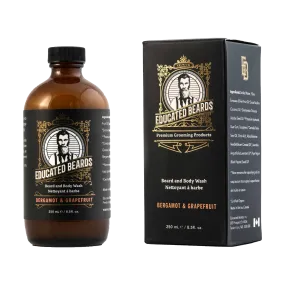 "NEW" EDUCATED BEARDS - BEARD WASH - BERGAMOT & GRAPEFRUIT