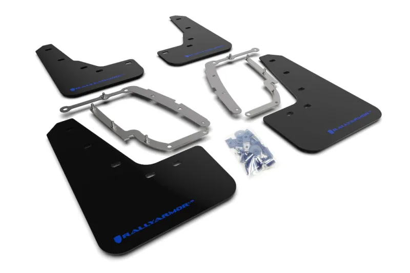 Rally Armor 17  Tesla Model 3 UR Black Mud Flap w/ Blue Logo