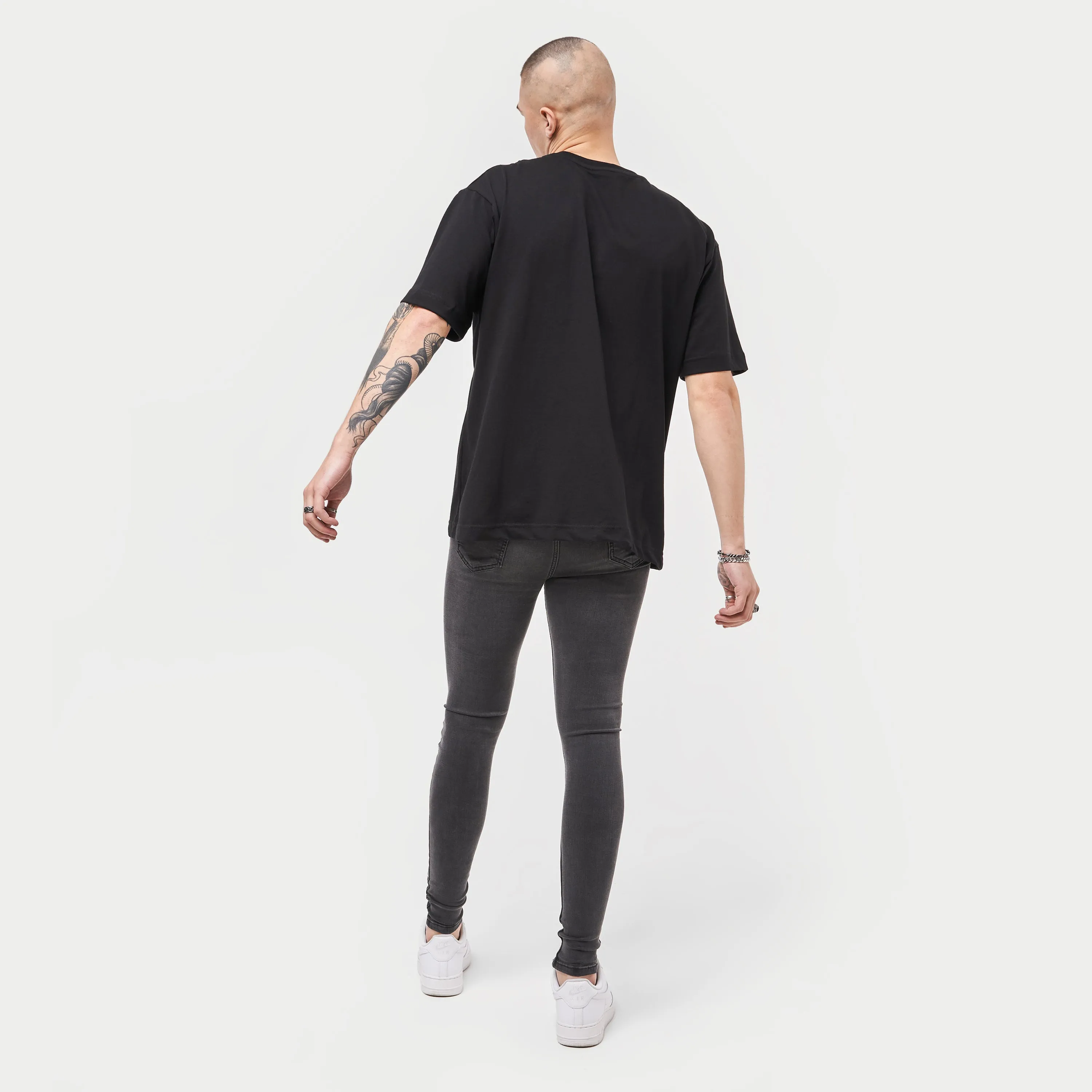 Signature Spray On Jeans - Ripped & Repaired - Grey